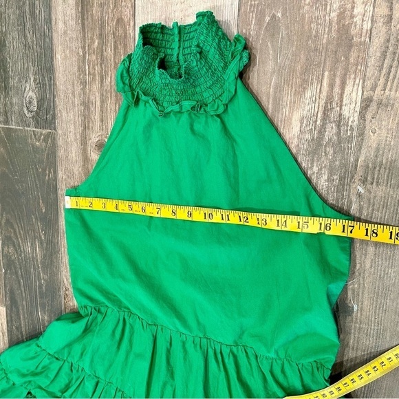 Alexia Admor ~ Green Smocked Neck Trapeze ~MOLLY DRESS $245 size 2 halter - Picture 10 of 14